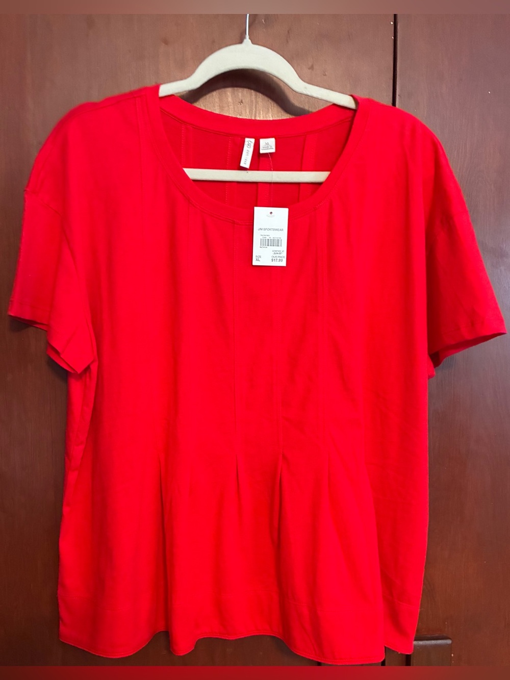 Cato Bright Red Short Sleeve Scoop Neck Tee
